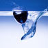 Wine glass photographed in Edinburgh Scotland